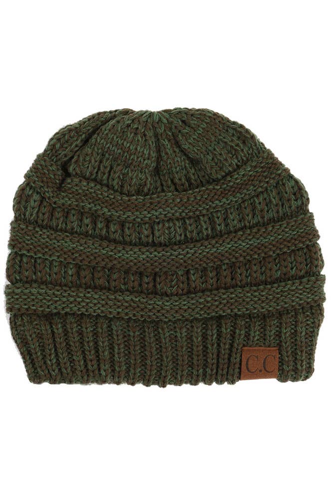 Hana - Wholesale Beanie - Women's - C.C Two Tone Color Knit Beanie6