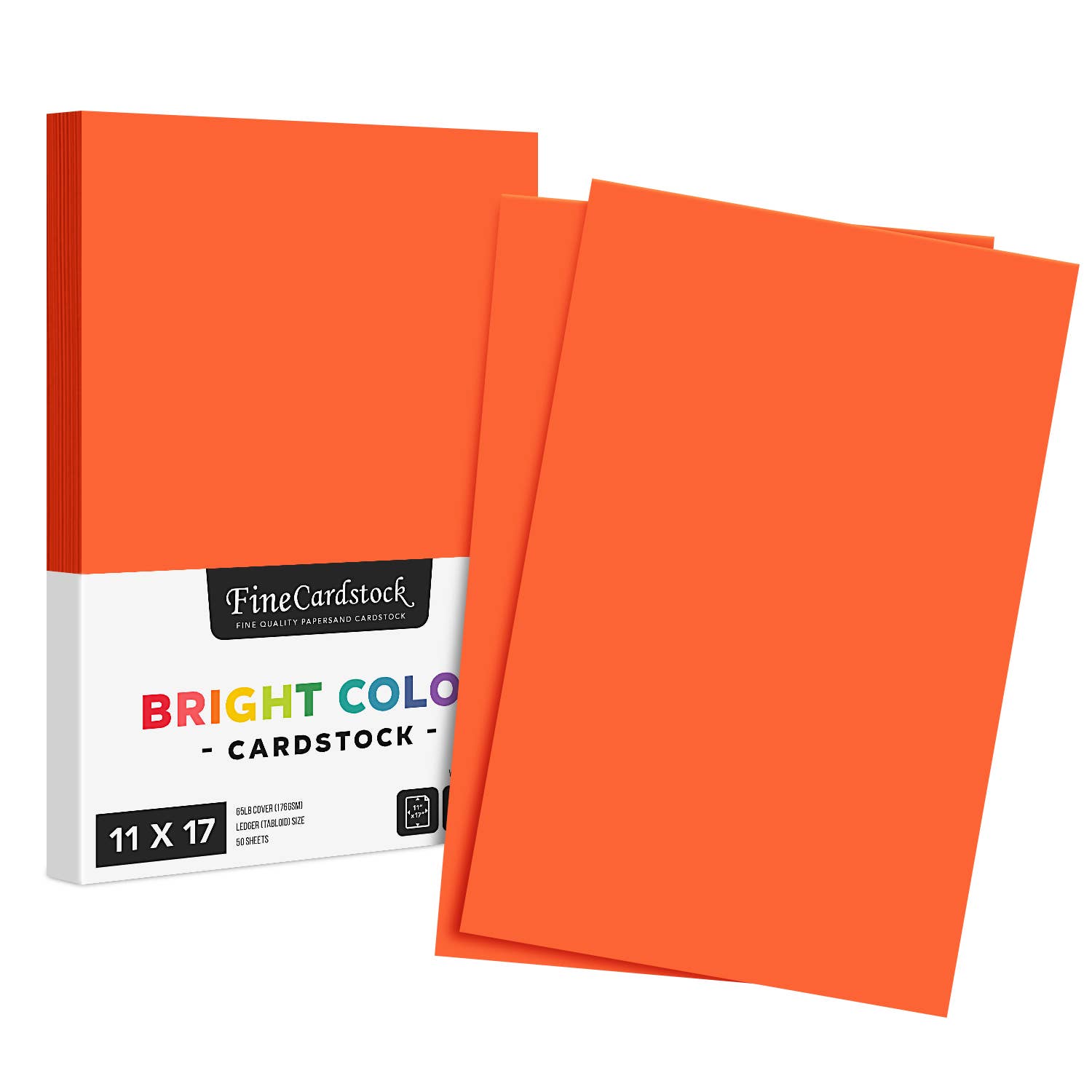 Fine Cardstock – wholesale Hantverkstillbehör – Ljus färg Cardstock papper - 65 lb täcka (176 GSM) - 50 Antal68