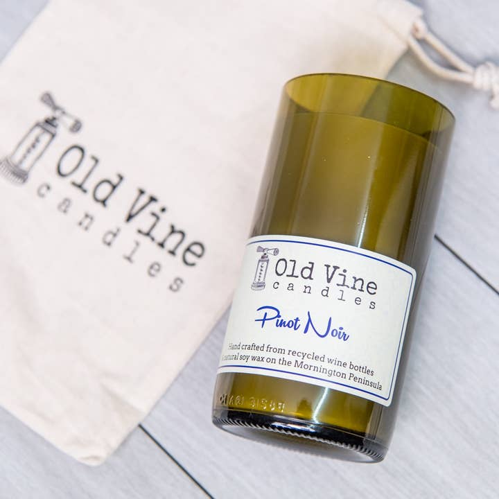 Old Vine Candles - Wholesale Jar/filled candle - 'Pinot Noir' Recycled Wine Bottle Candle1