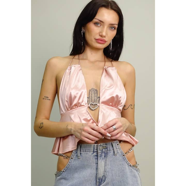 IL CUORE MIO SATIN TANK for wholesale by CEFIAN FASHION