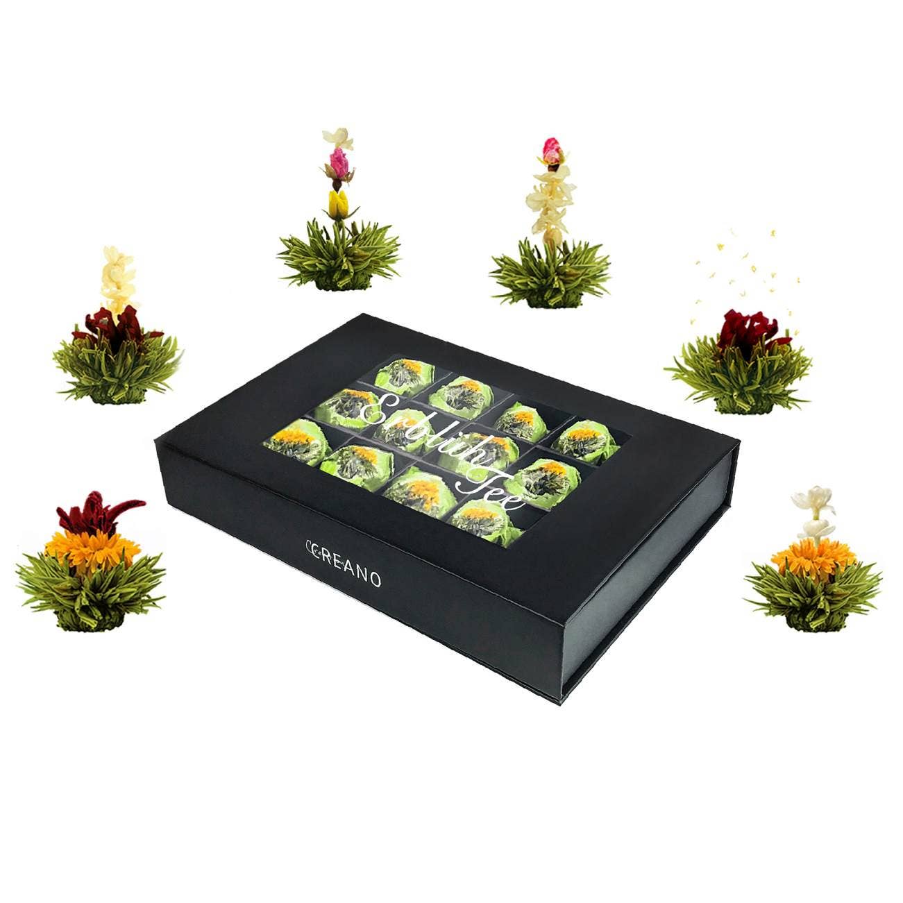 Creano - Wholesale Tea Bags - 18er blossom tea in elegant magnetic box green tea3