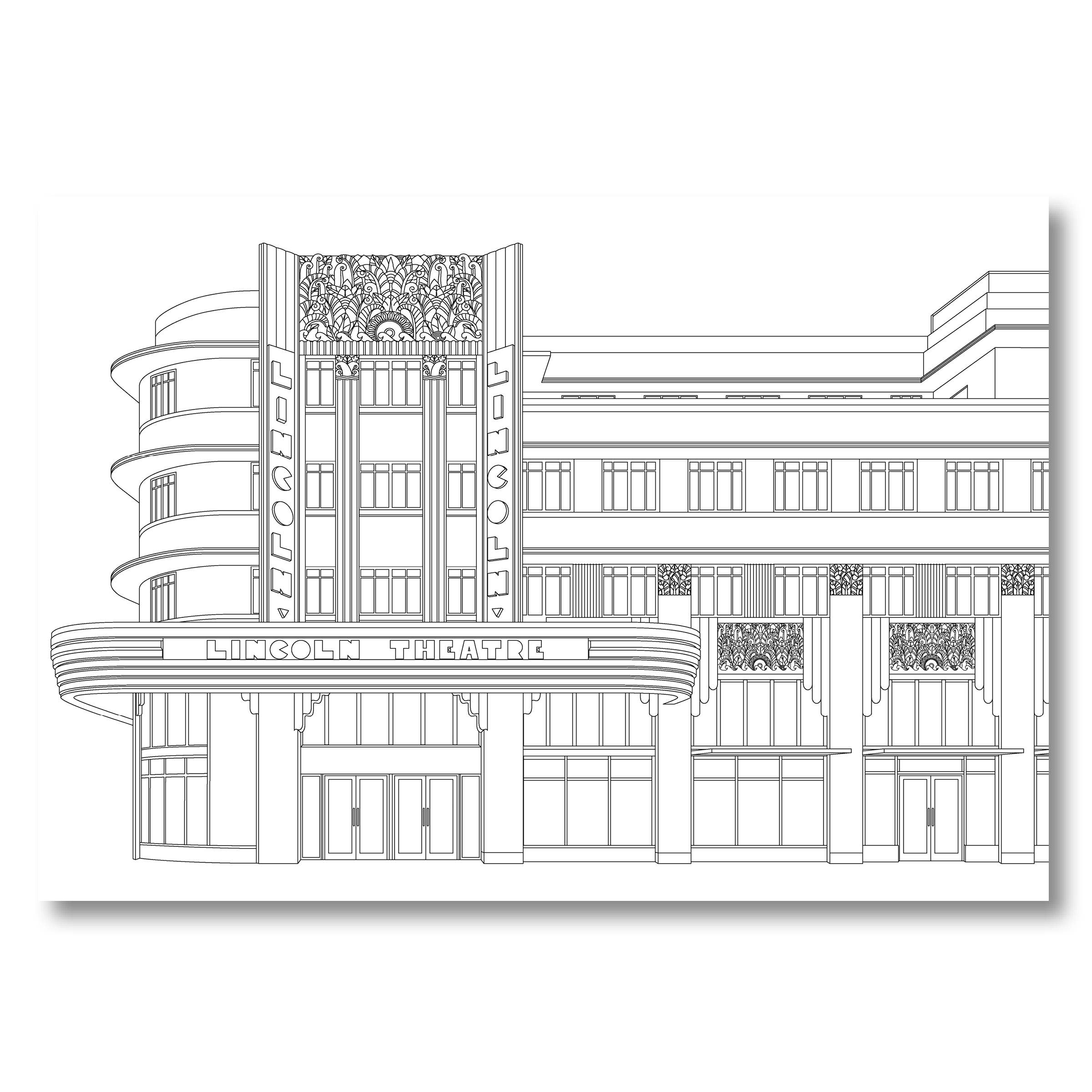 Color Our Town - Vente Livre de coloriage – enfant et bébé - Guide de coloriage Art Déco Color Miami Beach4