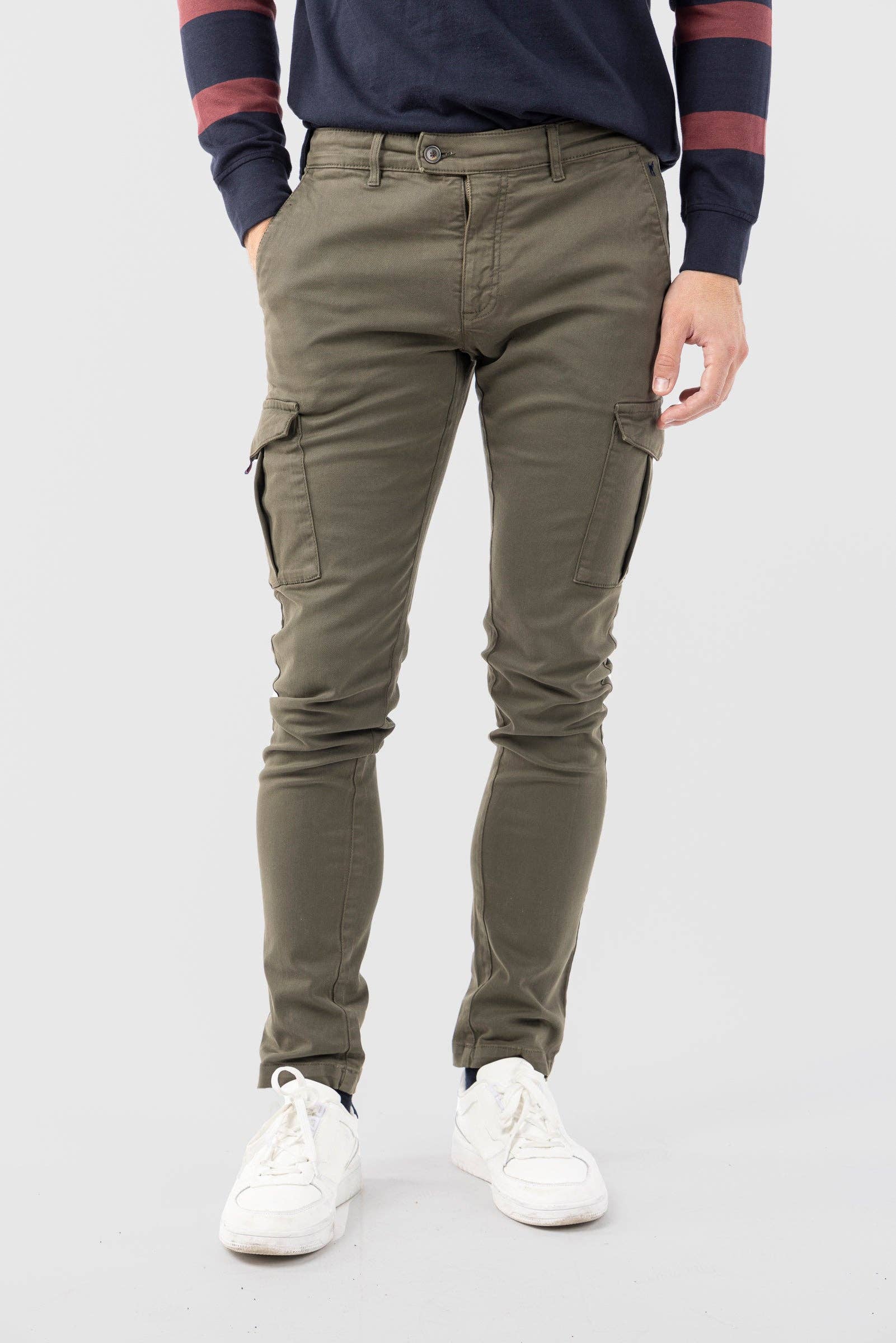 williot - Wholesale Broek - Heren - Kaki cargobroek0