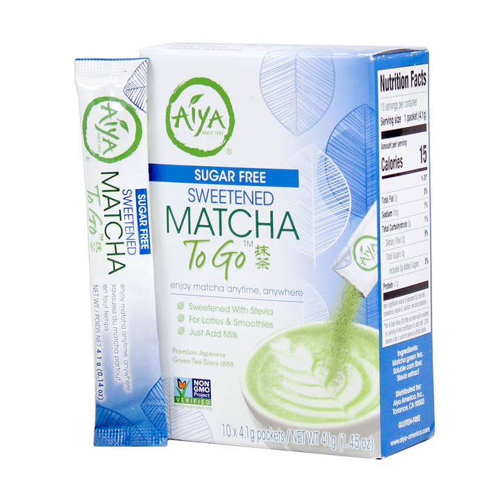 Sugar Free Sweetened Matcha To Go for wholesale by Aiya Matcha
