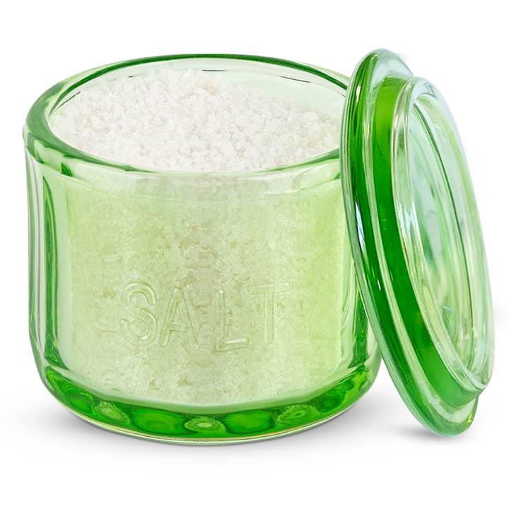 Kook - Wholesale Salt Mill - Kook Embossed Salt Cellar & Lid, Pressed Glass, 10 oz11