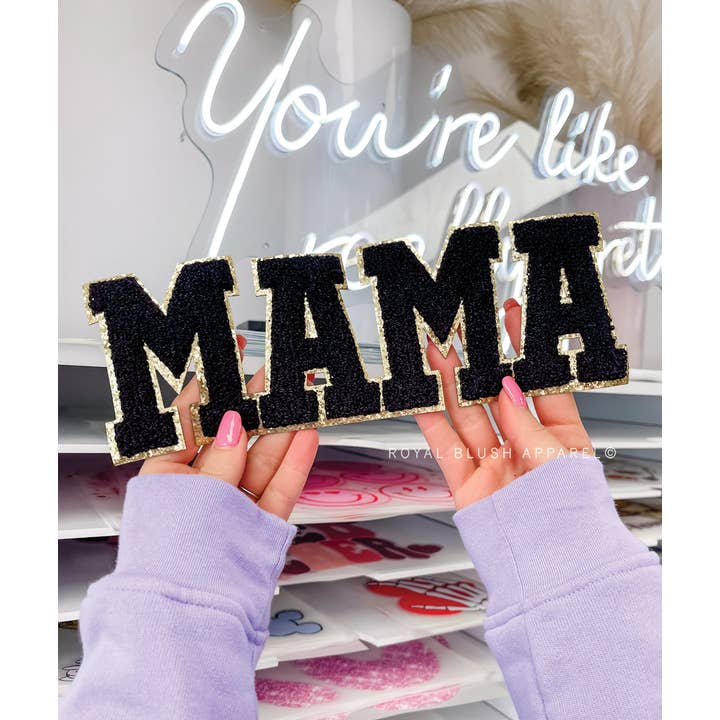 Mama Varsity Chenille Patch for wholesale by RBA Transfers
