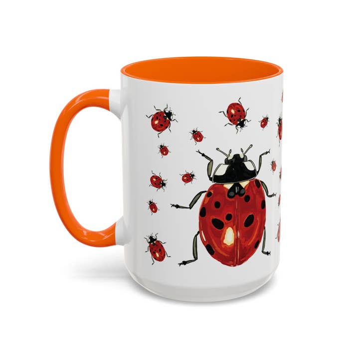 Blue Cava - Wholesale Coffee Mug - Ladybug Two Tone Ceramic Mug (11oz & 15oz)6