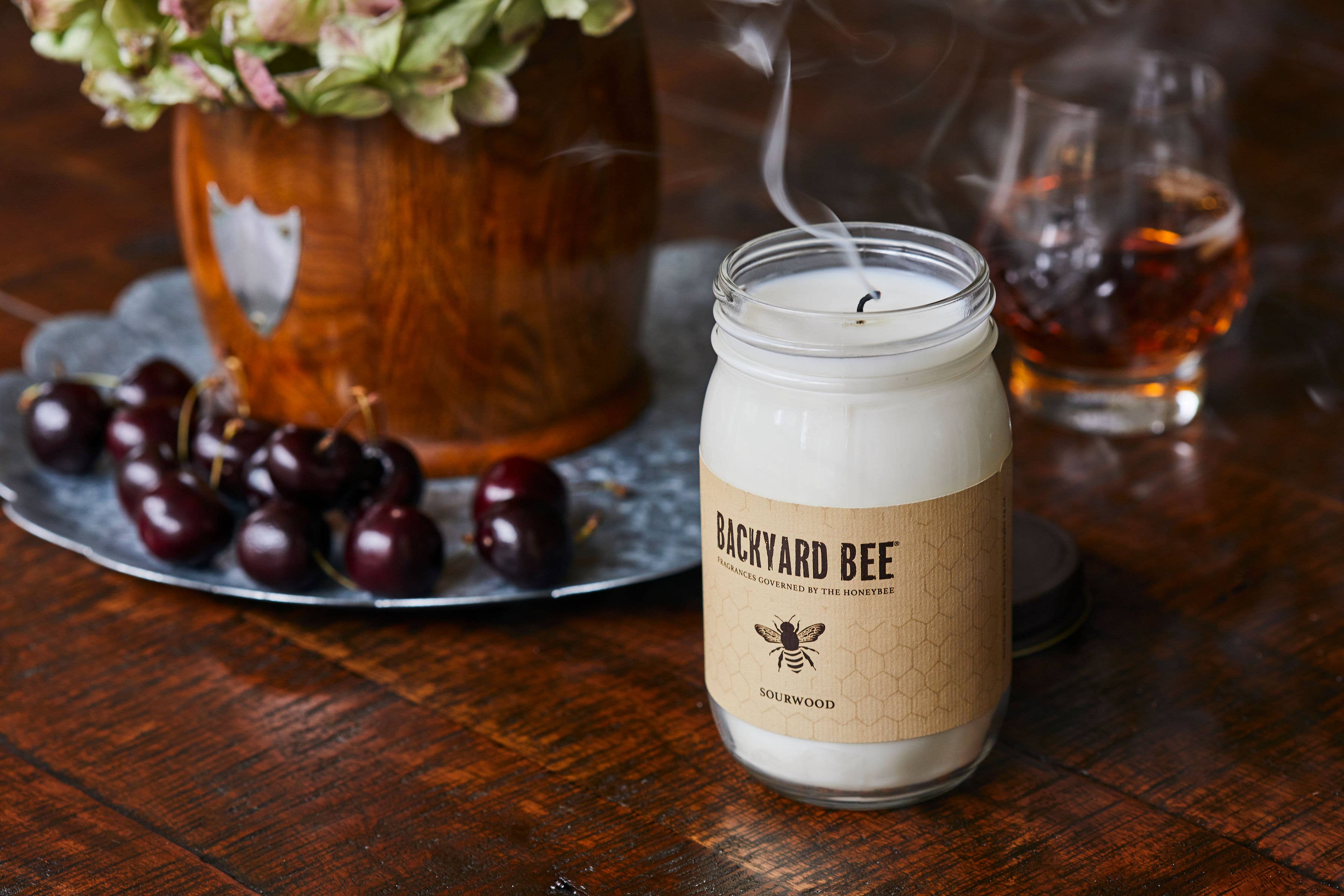 Backyard Bee - Wholesale Jar/Filled Candle - Sourwood Blackberry Bergamot Vanilla Jar Candle0
