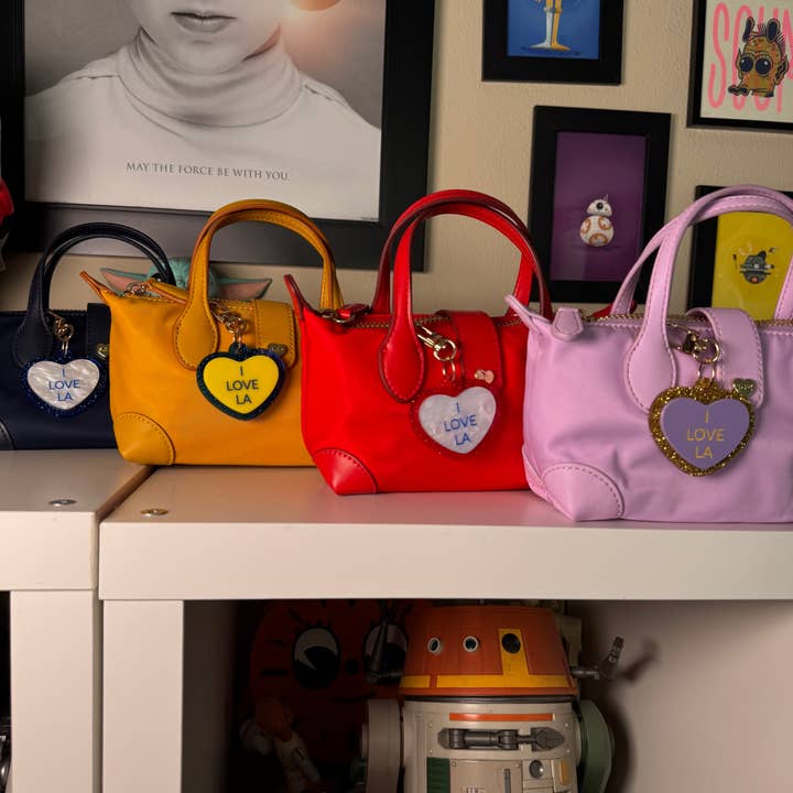 I love LA bag charm for wholesale by Lantern Pins