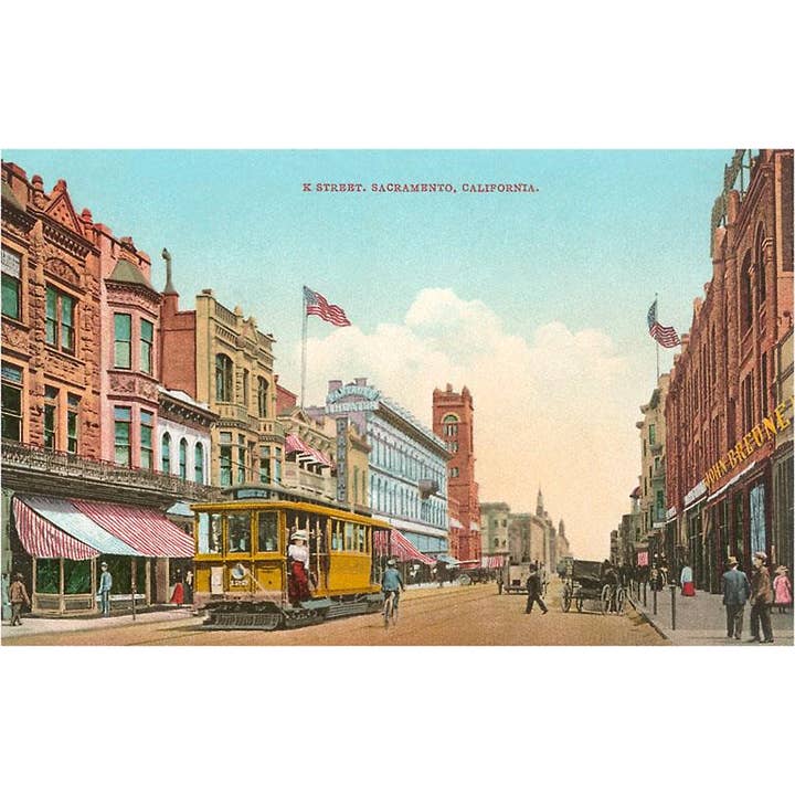 Adesivo CA-664 K Street, Sacramento per la vendita all'ingrosso da parte di Found Image Press