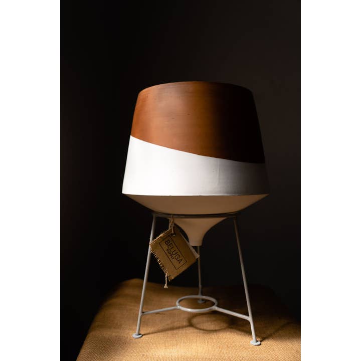 Beluga Supply Company - Wholesale Plant Pot - Terra Cotta Planter Pot w/ Metal Stand (Large)1