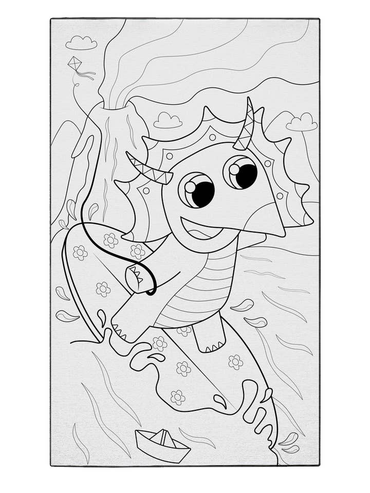 Tricératops tubulaires pour la vente par Coloring Rugs