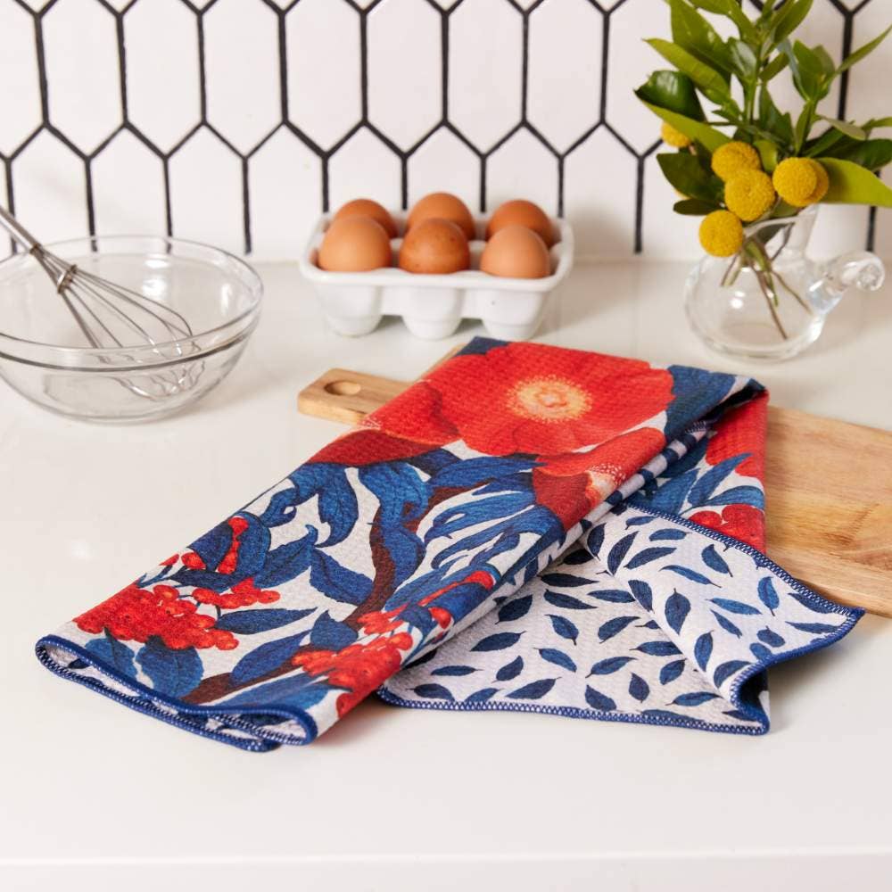 rockflowerpaper - Wholesale Tea Towel - Icelandic Poppies Eco Kitchen Tea Towel2