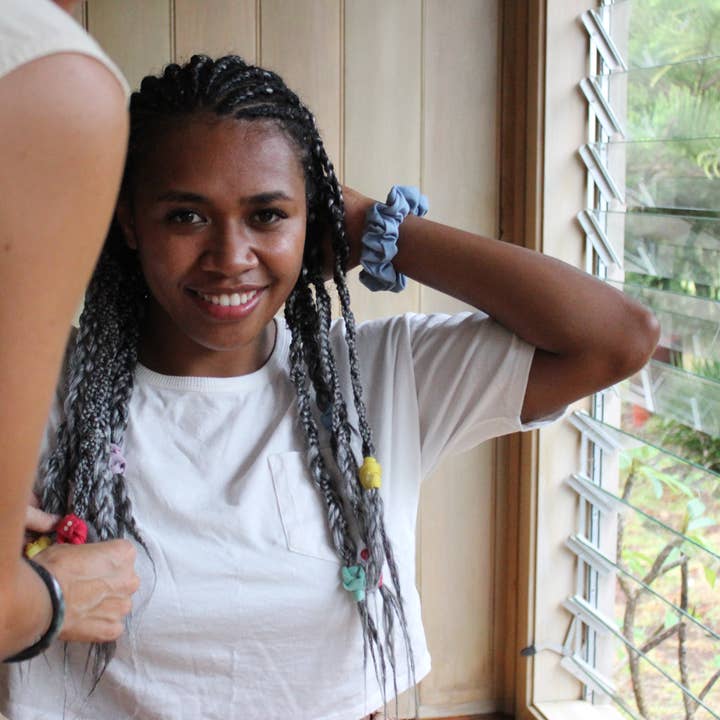 KOOSHOO - Wholesale Scrunchie - Women's - Organic, Plastic-free Scrunchies - True Blue | Cruelty-Free6