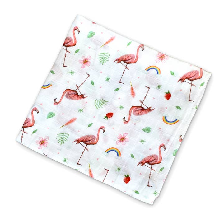 XL mousseline baby swaddle flamingo - 120cm voor wholesale door World of Mies
