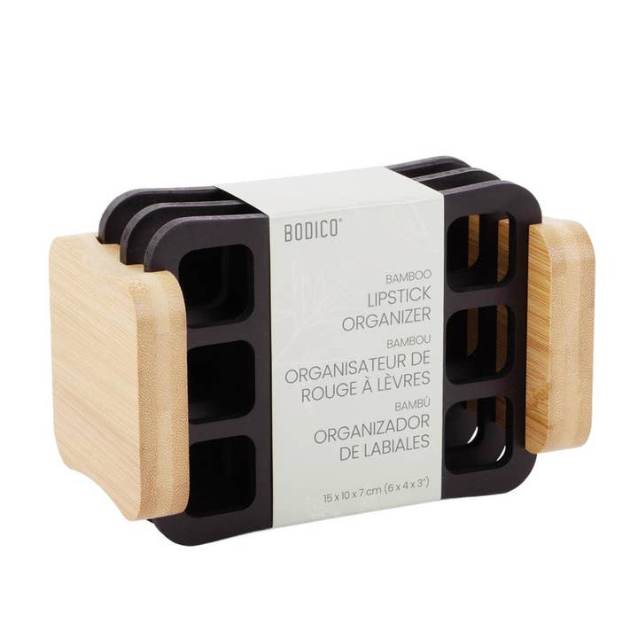 Organisateur en bambou Bodico à trois tailles avec compartiment noir pour la vente par Bodico
