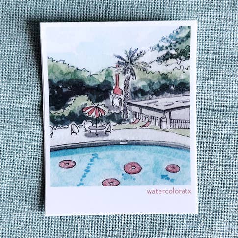 Austin Motel Polaroid-klistermærke for engroshandel hos watercoloratx