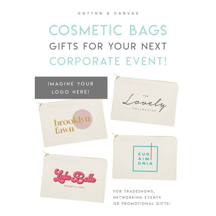 The Cotton & Canvas Co. - Wholesale Makeup/Cosmetic Bag - Custom Cosmetic Bag (Your Logo / Your Own Design)