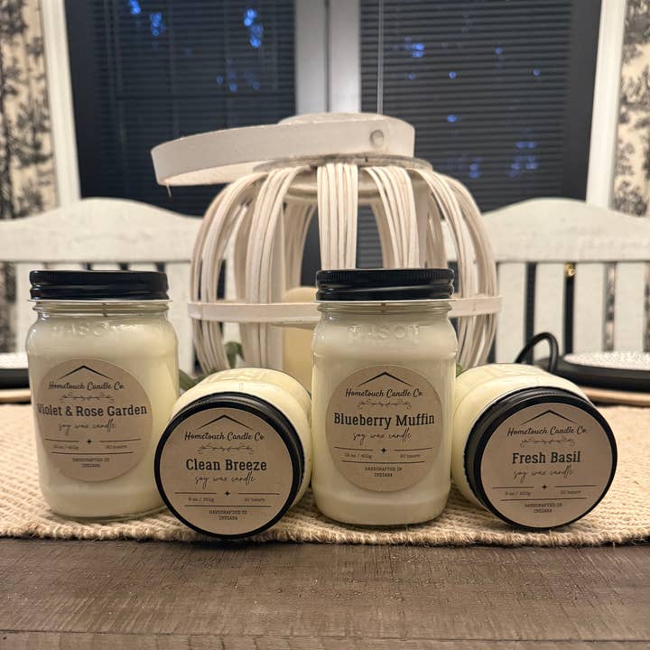 Soy Wax Mason Jar Maple Creme Latte Candle for wholesale by Hometouch Candle Co.
