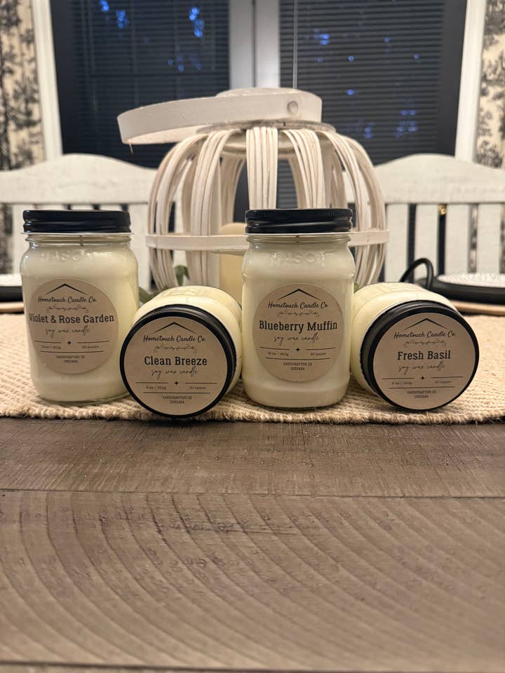 Soy Wax Mason Jar Maple Creme Latte Candle for wholesale by Hometouch Candle Co.