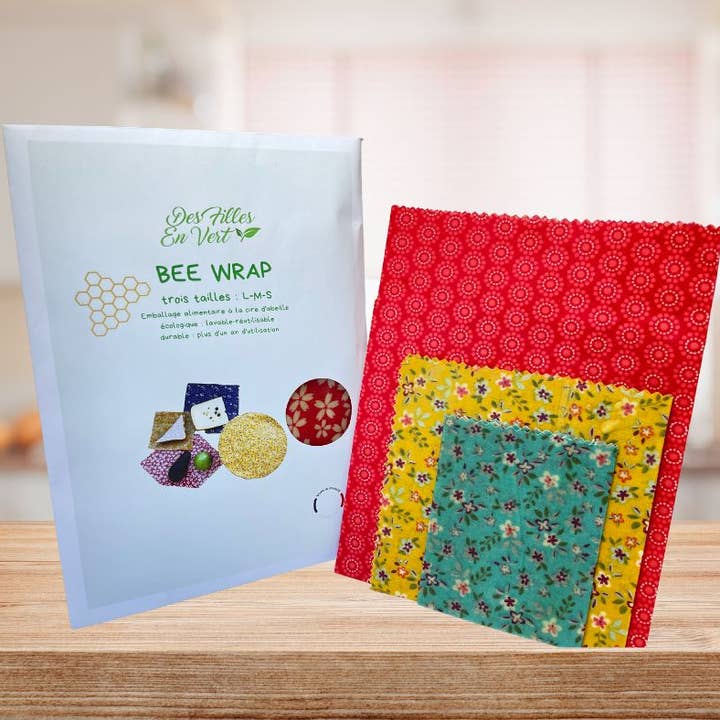 BEE WRAP BIO 3 sizes for wholesale by DES FILLES EN VERT
