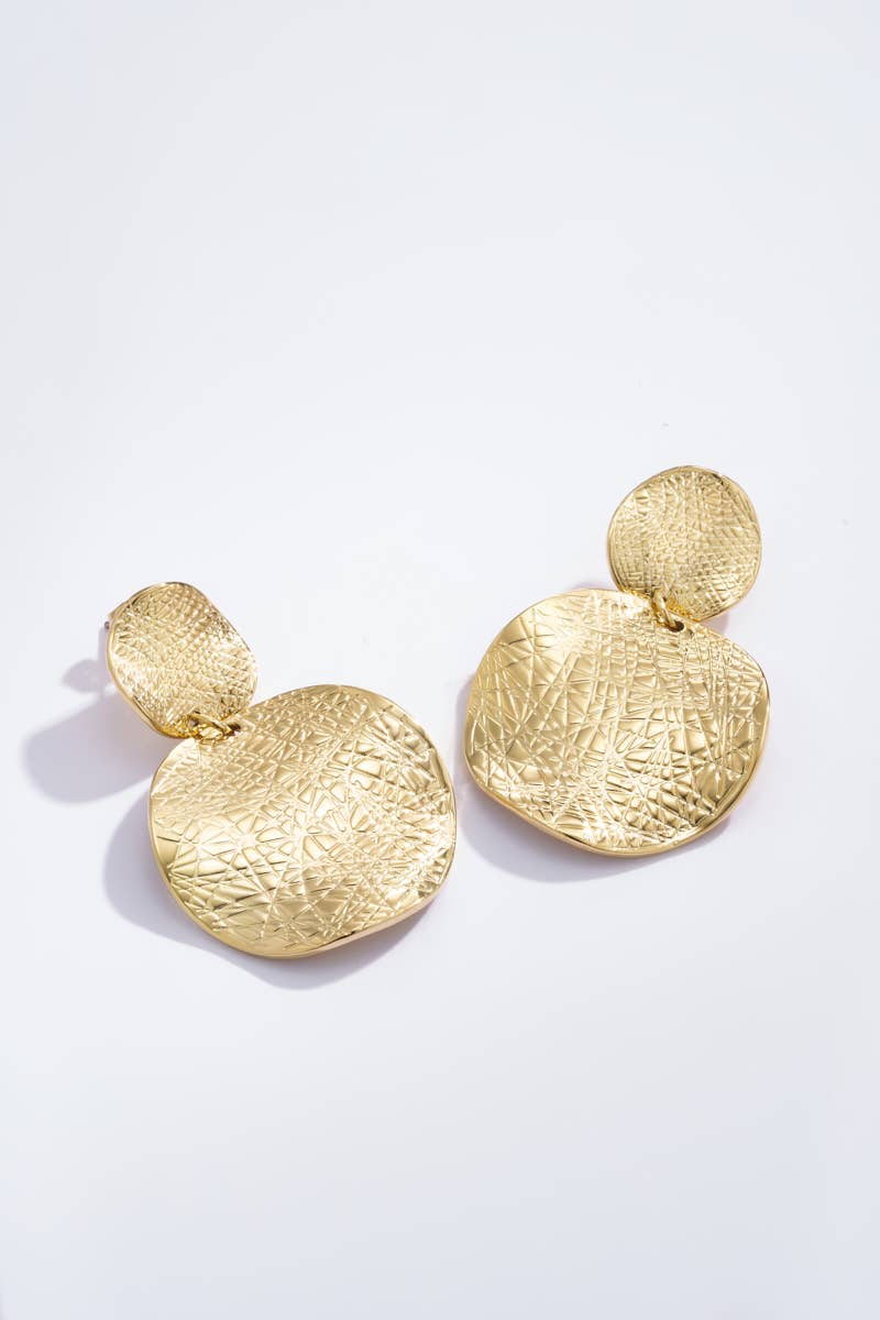 BYREN | ÉLINE L'ATELIER – wholesale Dangle earrings – 124AQ03 textured pendant earrings1