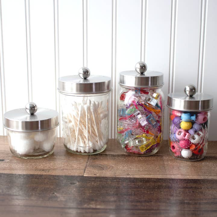 Mason Jar Lifestyle - Wholesale Canister - Apothecary Style Stainless Steel Lids for Mason Jars