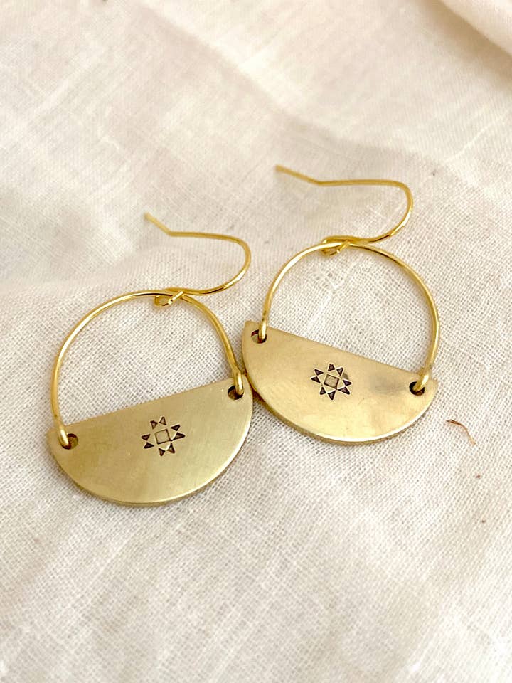 Little Quilt Earrings for wholesale by Found & Feral