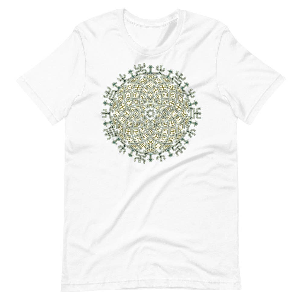 symbolika - Wholesale Screen Printed T-Shirt - Men's - Vortex Cross Men T-Shirt - White - Made to order1