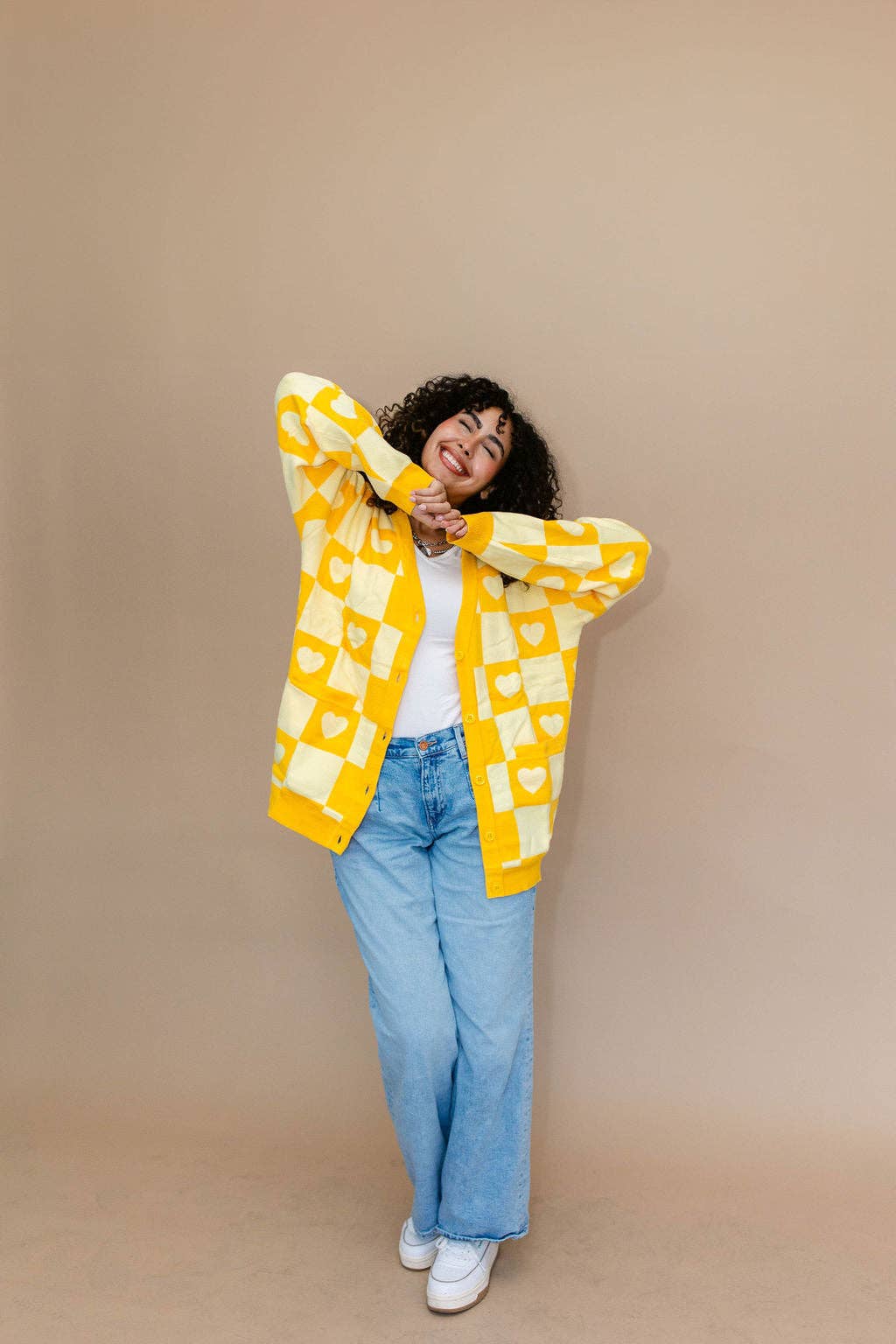 Taby Originals - Wholesale Cardigan - Women's - TABY ORIGINAL: Radical Self Love Cardigan In YELLOW*** Sizes XS-5X!***36