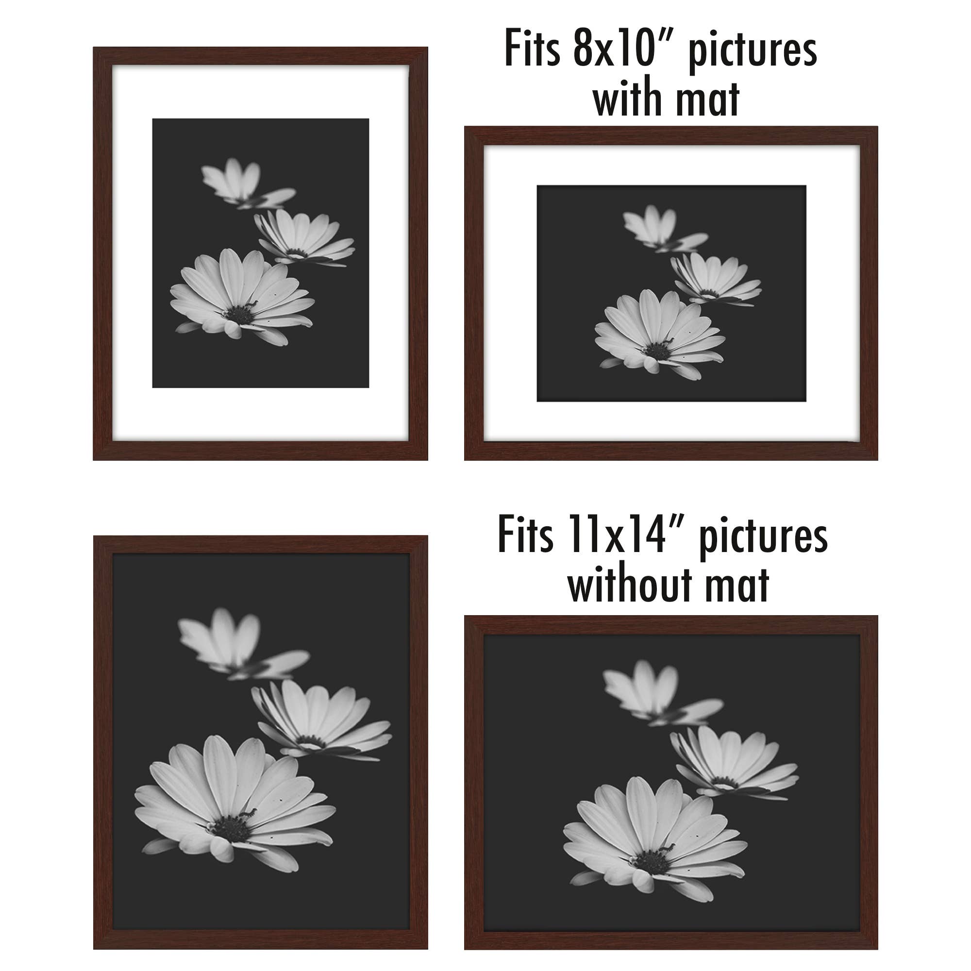 Americanflat - Wholesale Picture Frame - Americanflat Picture Frame with Mat Slim Molding (5 Pack)55