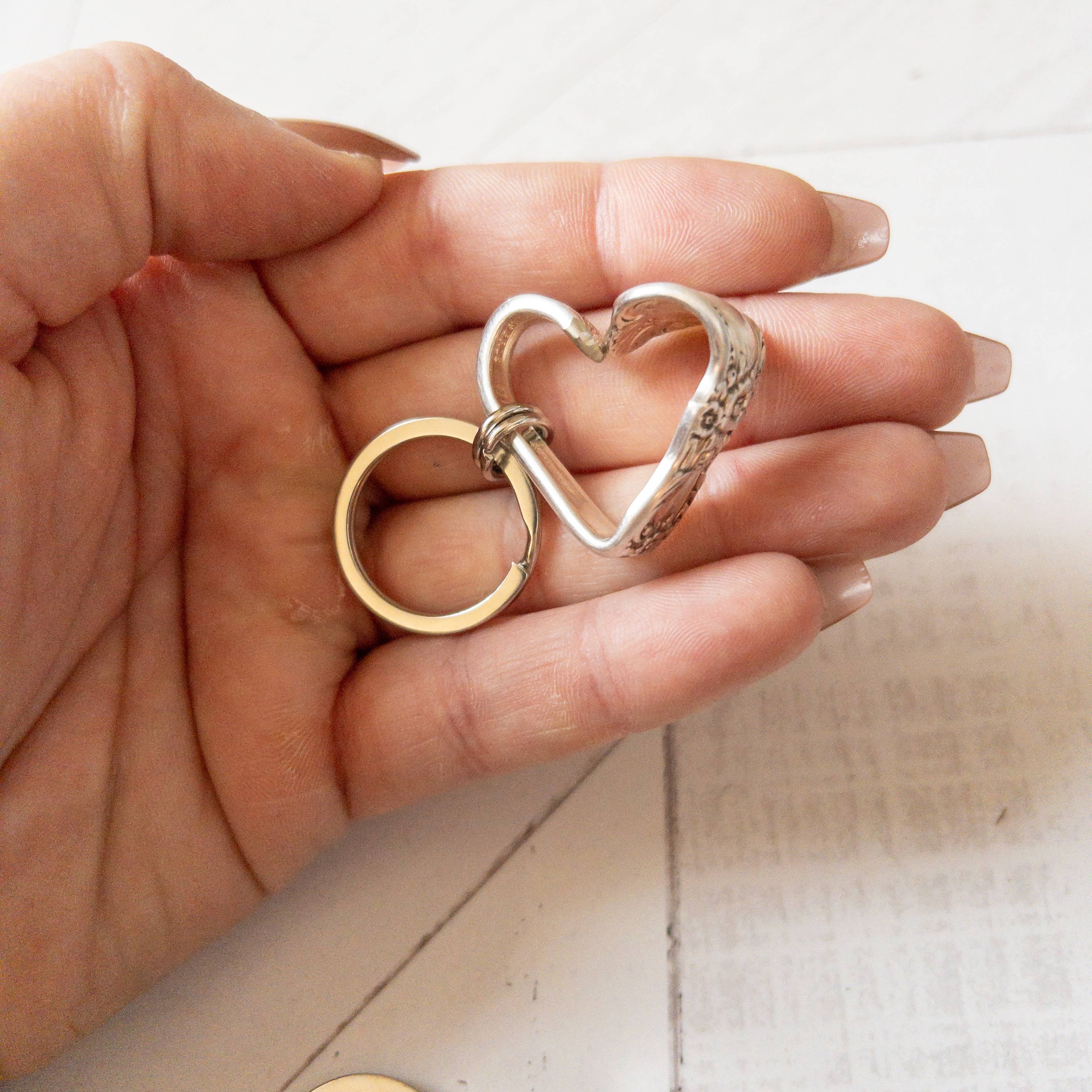 Girl Ran Away With the Spoon – wholesale Keychain – Women's – Bent Heart Keychain4