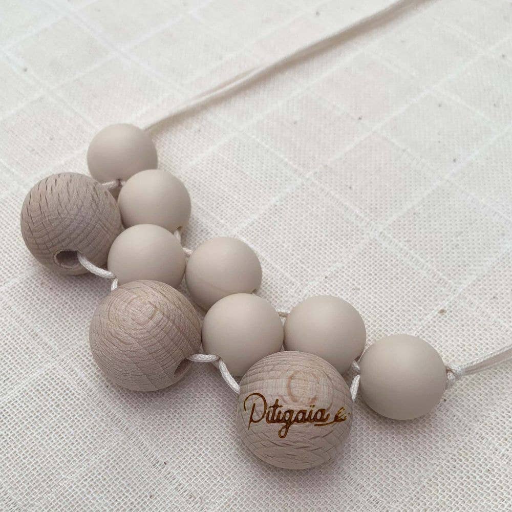 Pitigaïa - Vendita all'ingrosso Massaggiagengive (senza clip) - Neonati - Collana per Allattamento e Babywearing in Silicone e Faggio10