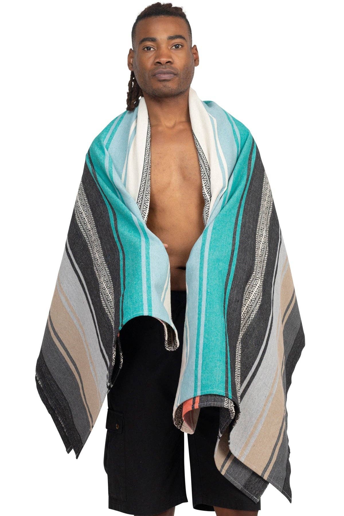 Granite Serape Stripe Beach Blanket for wholesale on Faire2