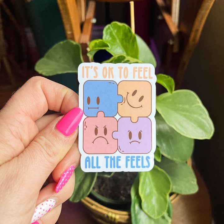 It's ok to feel all the feels Sticker and other Purchase Wholesale feels. Free Returns & Net 60 Terms on Faire trending on Faire.