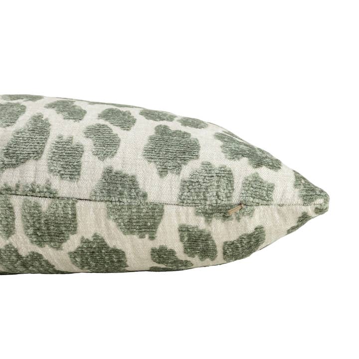Charlotte Herb Green Chenille Animal Print Throw Pillow for wholesale on Faire