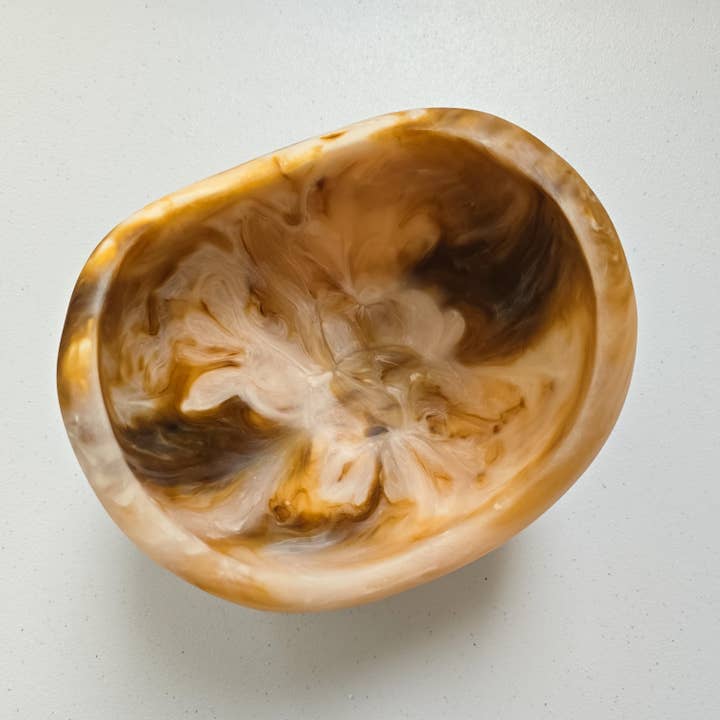 Gibb & Daan - Wholesale Serve Bowl - Organic Shape Resin Bowl - Entryway Catchall - Small Size