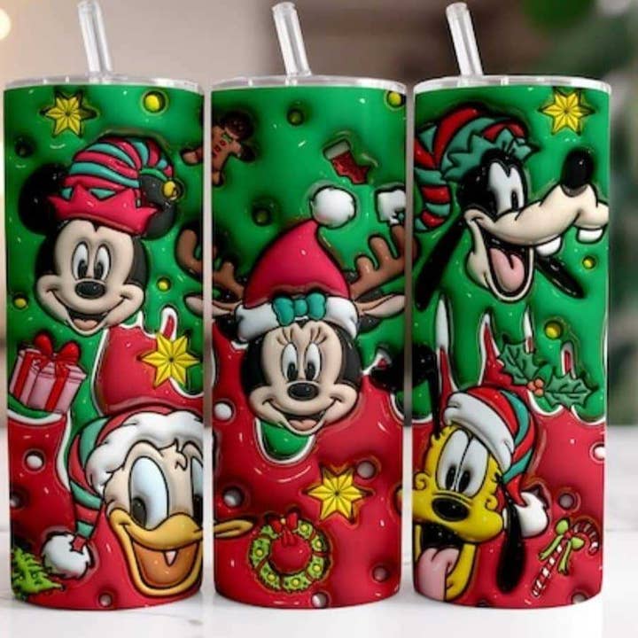 Inflated Mouse Christmas Tumbler for wholesale by Beautiful Creations by Laney