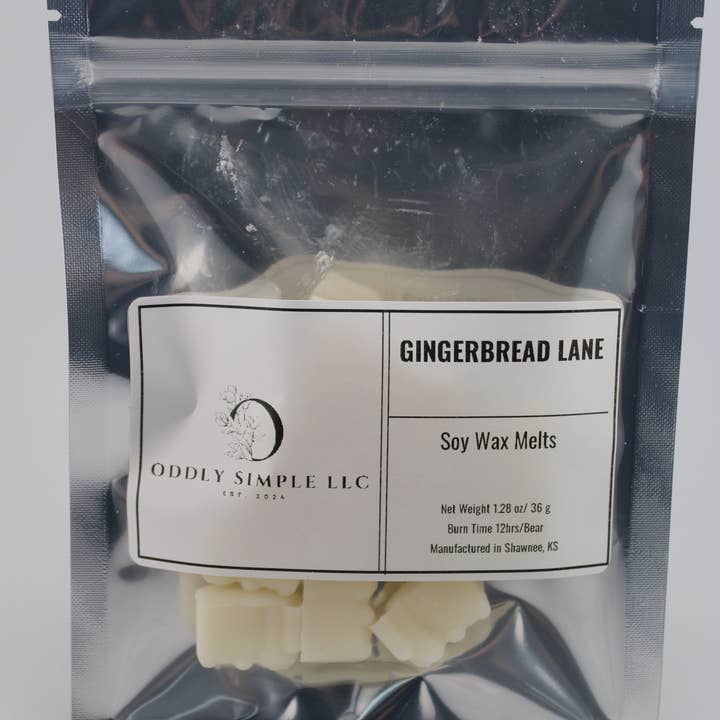 Gingerbread Lane Wax Melts voor wholesale door Oddly Simple LLC