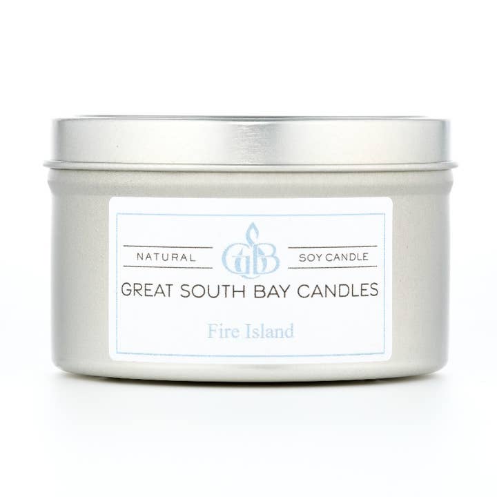 Fire Island Candle Travel Tin for wholesale by Great South Bay Candle Company