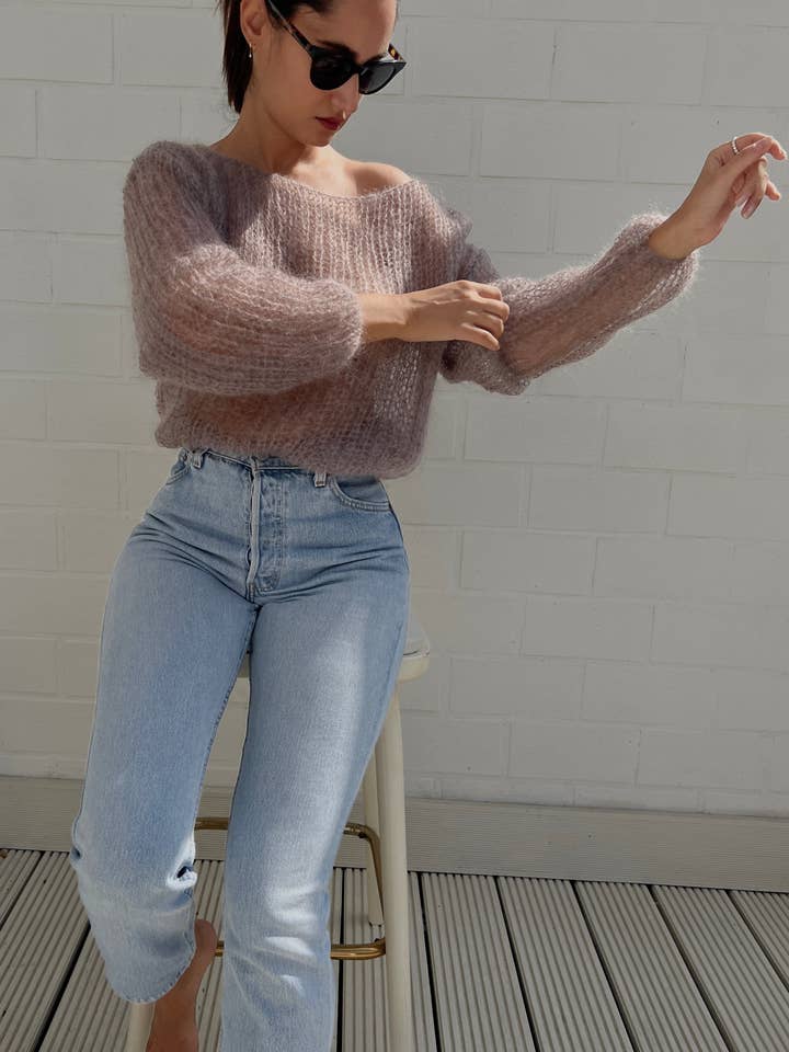 Delicate mohair sweater for wholesale by ROSYLEIA