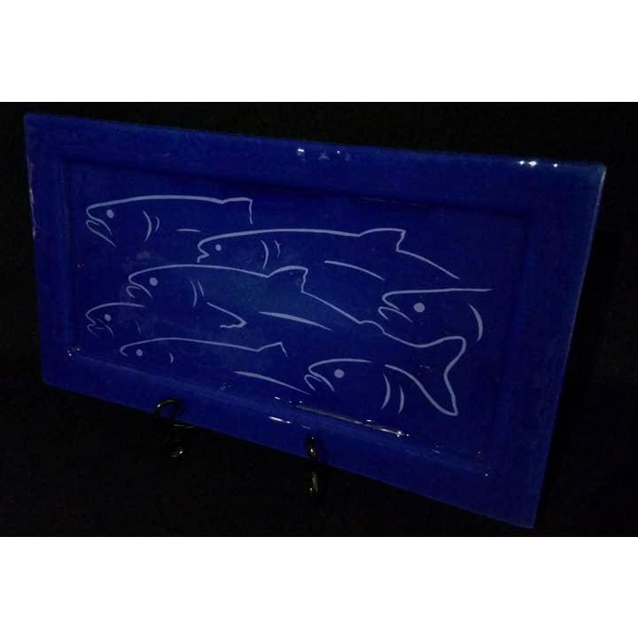 Bandeja de salmão azul cobalto por atacado de J Moilanen Studio