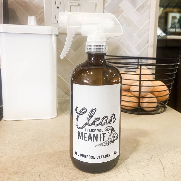 Glass Spray Bottle, Refillable, Funny Western Home Decor for wholesale by Wind & Sage