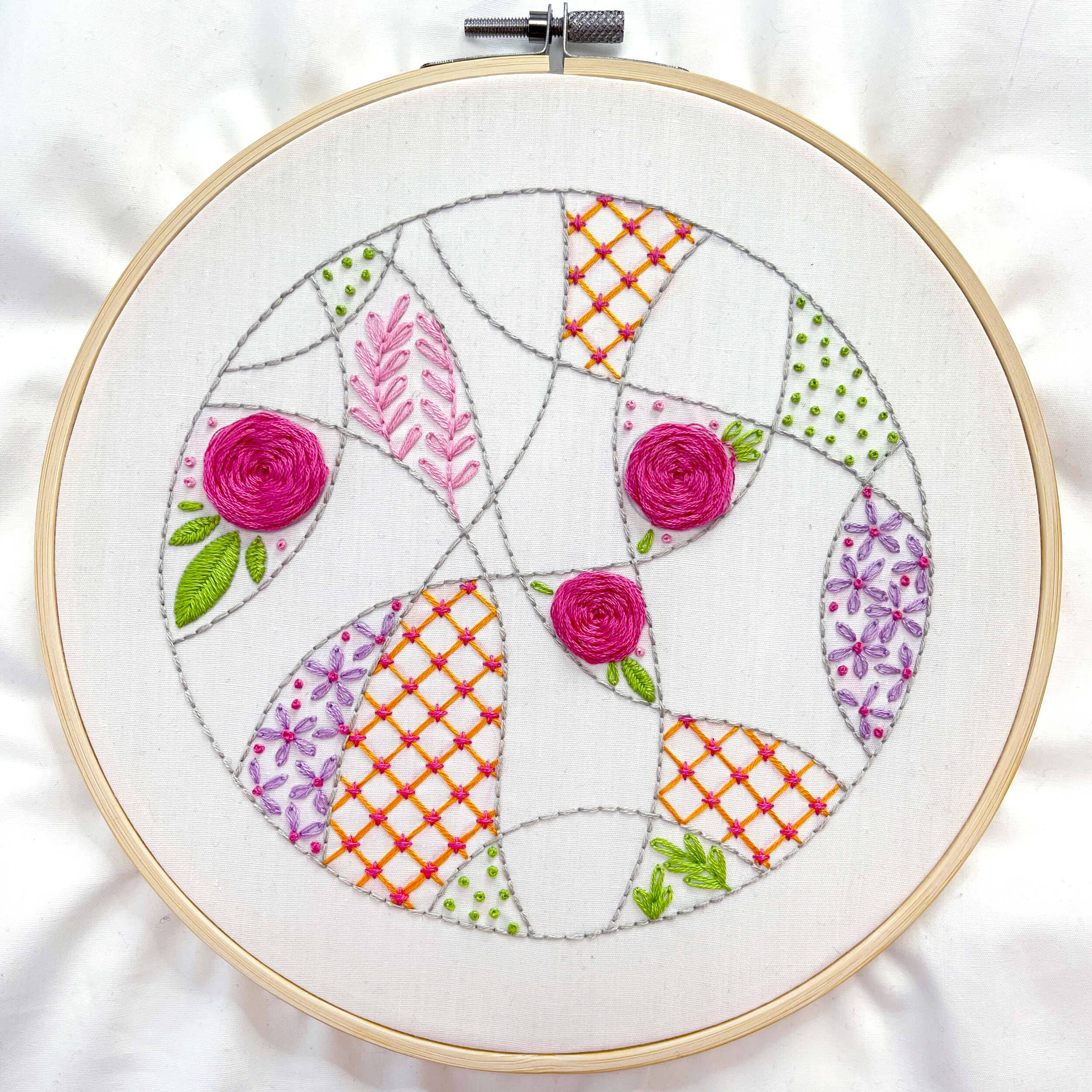 Penguin & Fish - Vendita all'ingrosso Attrezzatura per ricamo/punto croce - Kit da ricamo Summer Melody 8"2