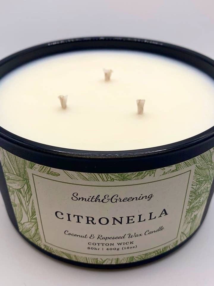 Citronella Lemongrass Coconut Wax Insect Repellent Candle for wholesale by Smith & Greening