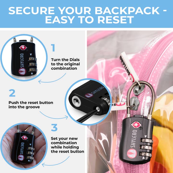 Rhinocéros rose Sac à dos transparent pour école XL | Fermeture éclair supérieure YKK® | Pink Rhino en vente sur Faire1