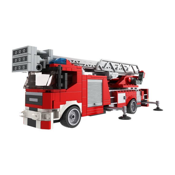 BRIXIES Plus Fire Brigade Turntable Ladder for wholesale by Brixies