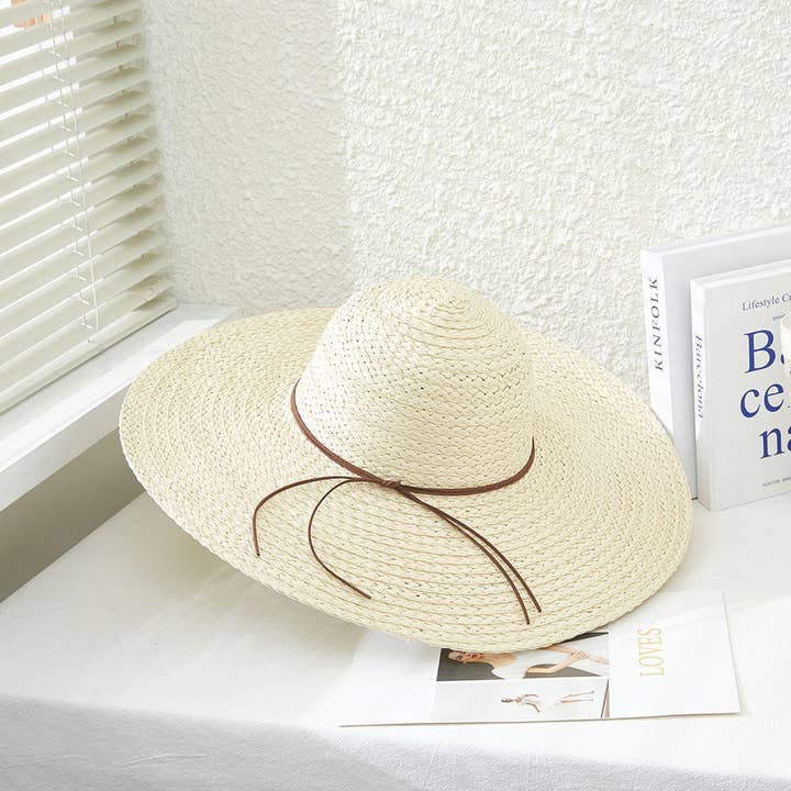 Suzie Q USA - Wholesale Straw Hat - Women's - Solid Color Floppy Straw Hat
