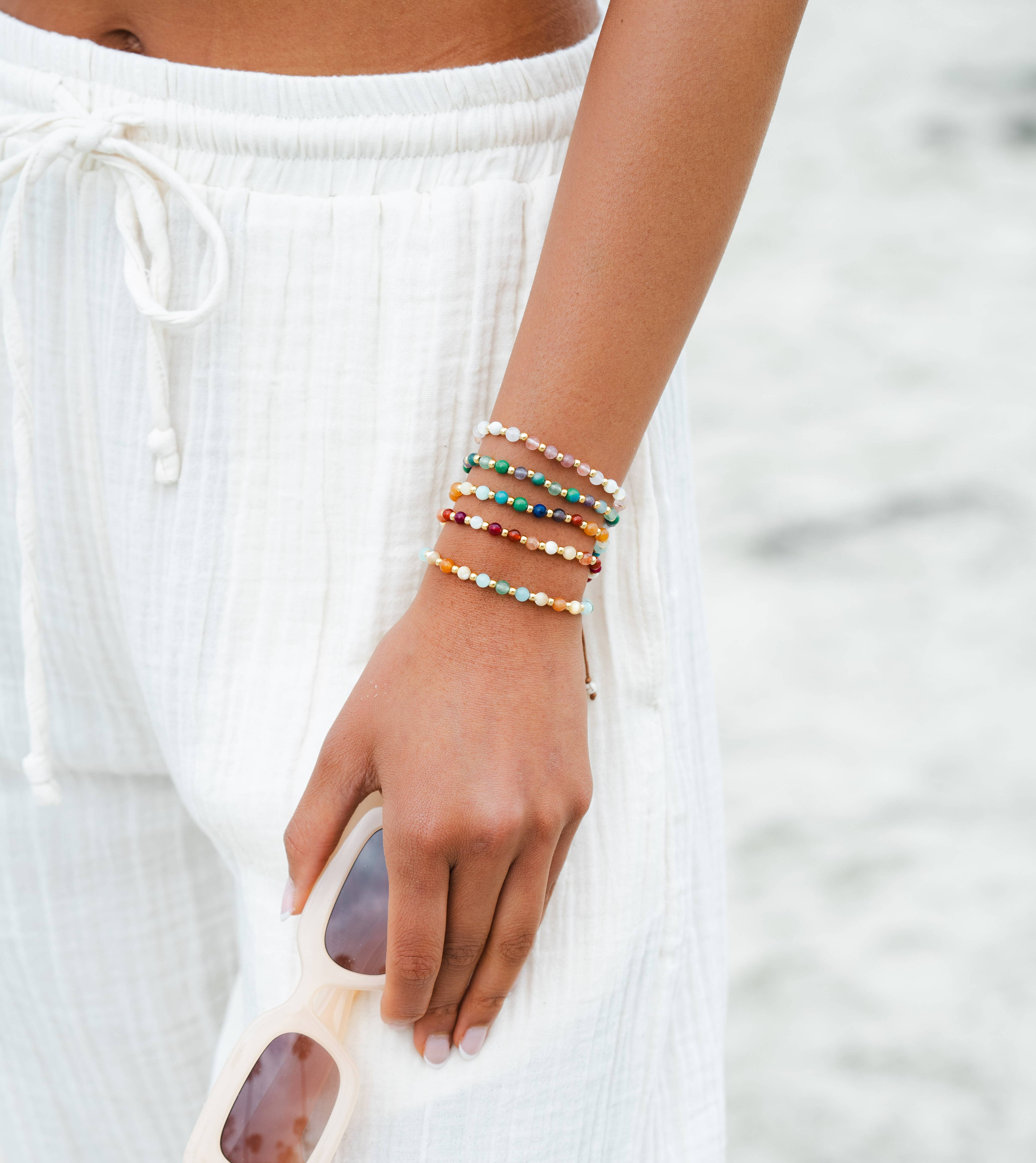 Lotus and Luna - Vente Bracelet de perles - Bracelet de guérison Hawaï Big Island 4 mm2