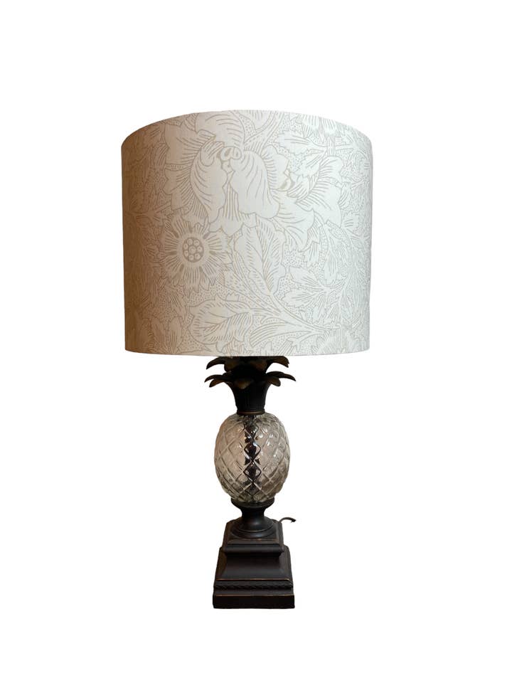 William Morris Standen Cream Poppy Handmade Lampshade for wholesale by LouSeal Handmade Lampshades